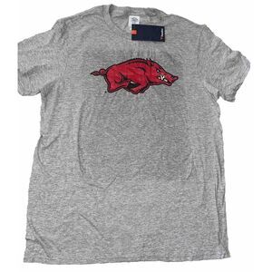 Arkansas Razorbacks Shirt Sz M Gray Graphic‎ Tee NCAA Athletic Sporty